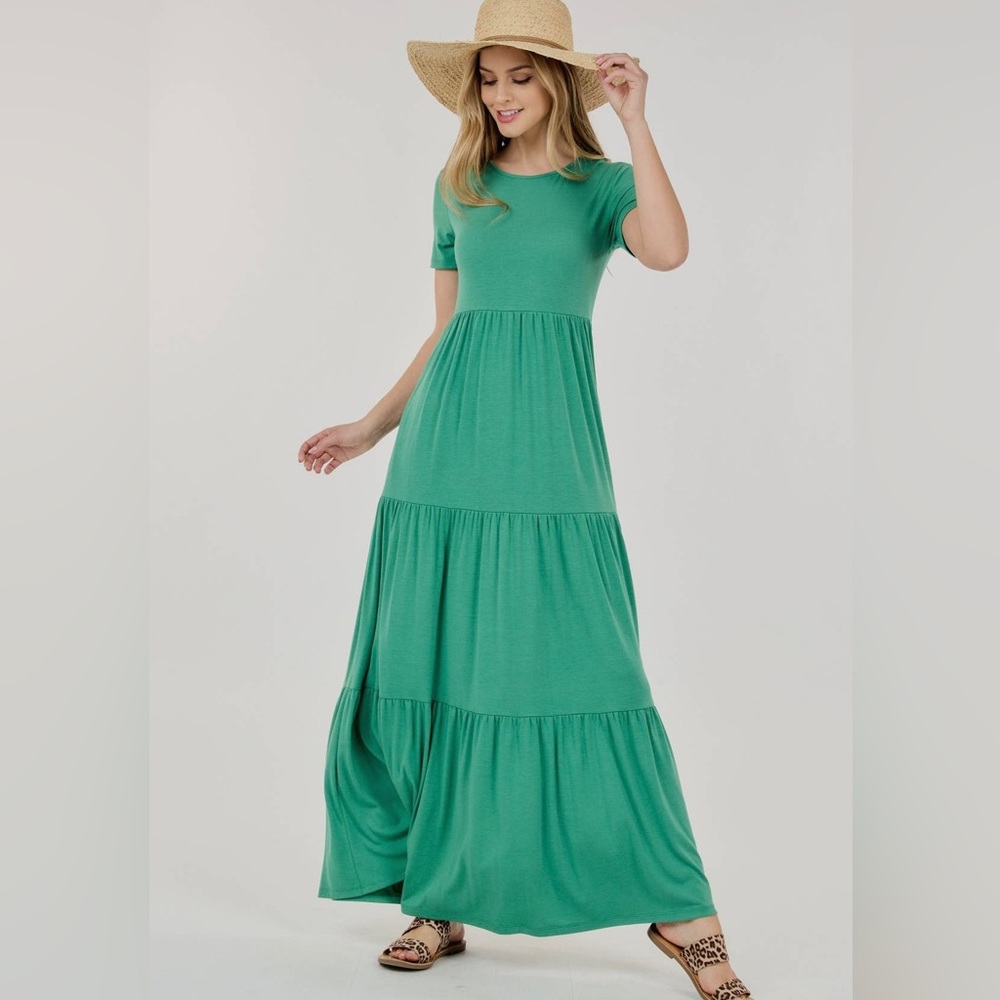 Round neck Maxi Dress.
